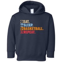 Eat Sleep Basketball Repeat Toddler Hoodie