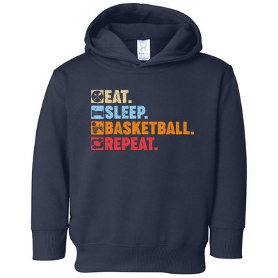 Eat Sleep Basketball Repeat Toddler Hoodie