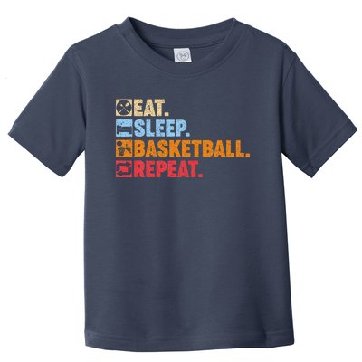 Eat Sleep Basketball Repeat Toddler T-Shirt