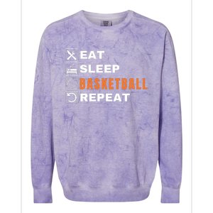 Eat Sleep Basketball Repeat, Sports Player, Funny Basketball Colorblast Crewneck Sweatshirt