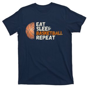 Eat Sleep Basketball Repeat Fun Basketball Fans T-Shirt