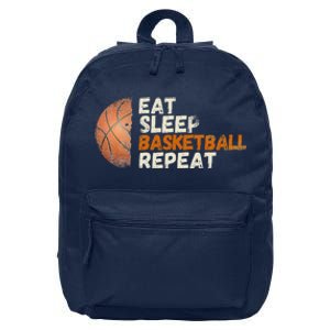 Eat Sleep Basketball Repeat Fun Basketball Fans 16 in Basic Backpack