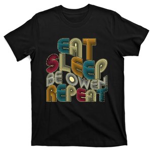 Eat Sleep Be Owen Repeat Funny Groovy Retro Owen T-Shirt