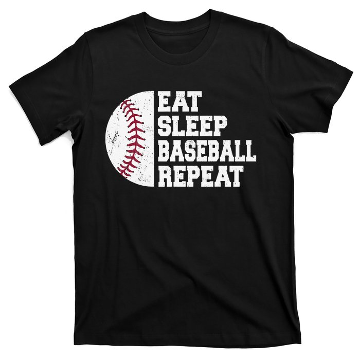 Eat Sleep Baseball Repeat Baseball Player Funny Baseball T-Shirt