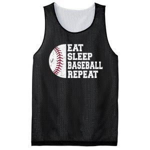 Eat Sleep Baseball Repeat Baseball Player Funny Baseball Mesh Reversible Basketball Jersey Tank