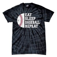 Eat Sleep Baseball Repeat Baseball Player Funny Baseball Tie-Dye T-Shirt