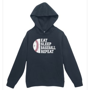 Eat Sleep Baseball Repeat Baseball Player Funny Baseball Urban Pullover Hoodie