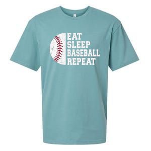 Eat Sleep Baseball Repeat Baseball Player Funny Baseball Sueded Cloud Jersey T-Shirt