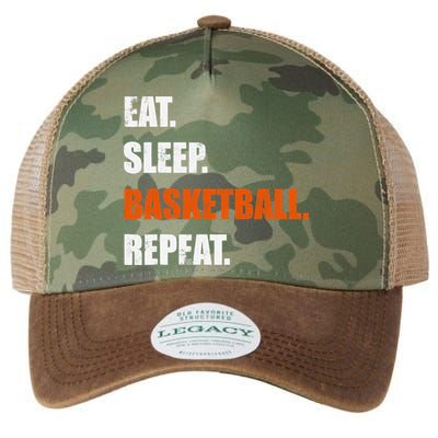Eat Sleep Basketball Repeat Legacy Tie Dye Trucker Hat