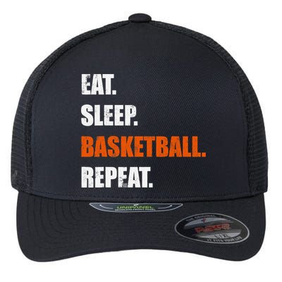 Eat Sleep Basketball Repeat Flexfit Unipanel Trucker Cap