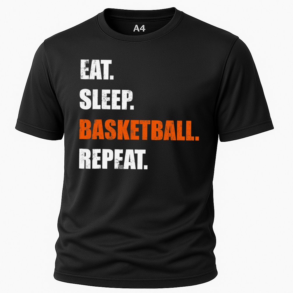 Eat Sleep Basketball Repeat Cooling Performance Crew T-Shirt