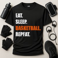 Eat Sleep Basketball Repeat Cooling Performance Crew T-Shirt