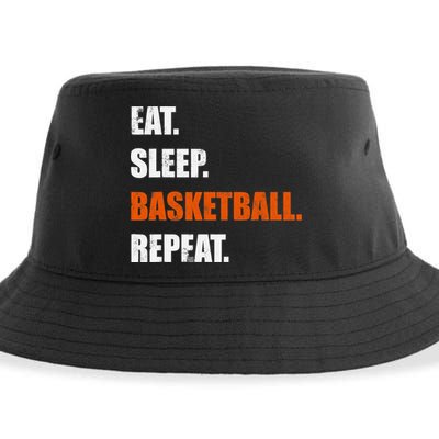 Eat Sleep Basketball Repeat Sustainable Bucket Hat
