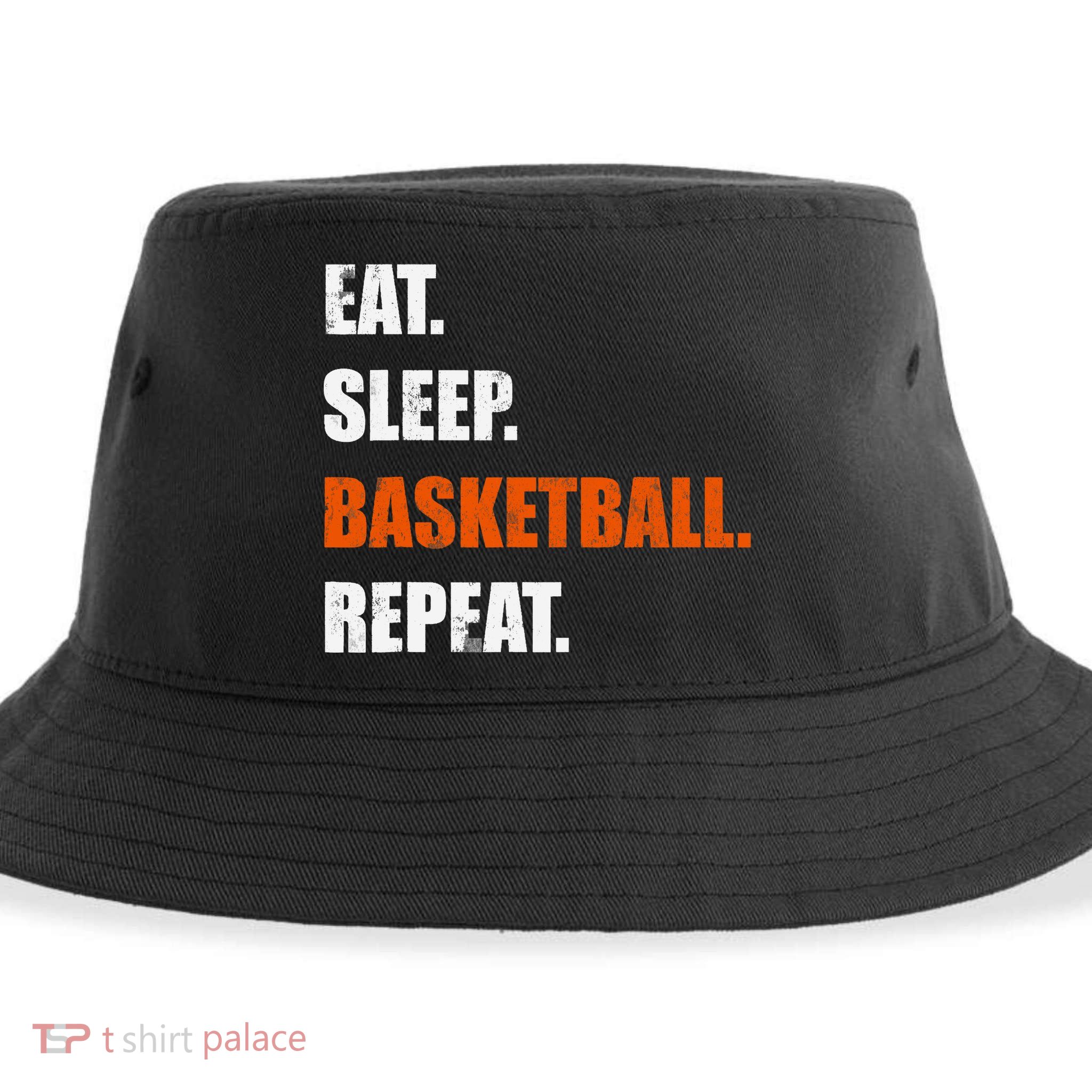 Eat Sleep Basketball Repeat Sustainable Bucket Hat