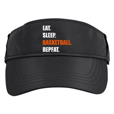 Eat Sleep Basketball Repeat Adult Drive Performance Visor