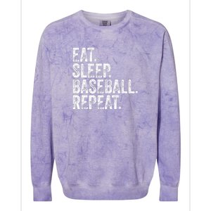 Eat Sleep Baseball Repeat Colorblast Crewneck Sweatshirt