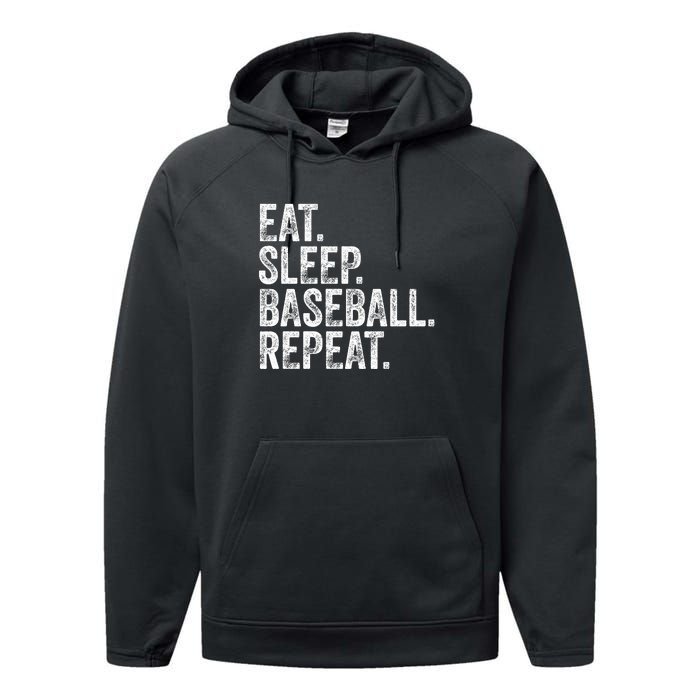 Eat Sleep Baseball Repeat Performance Fleece Hoodie