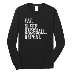 Eat Sleep Baseball Repeat Long Sleeve Shirt