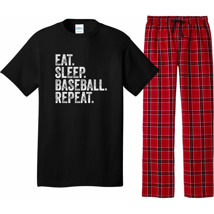 Eat Sleep Baseball Repeat Pajama Set