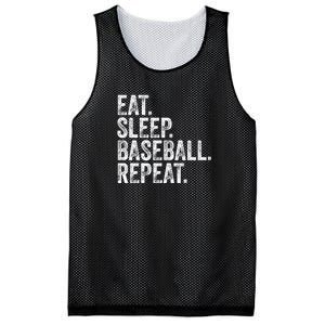 Eat Sleep Baseball Repeat Mesh Reversible Basketball Jersey Tank