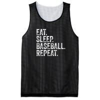 Eat Sleep Baseball Repeat Mesh Reversible Basketball Jersey Tank