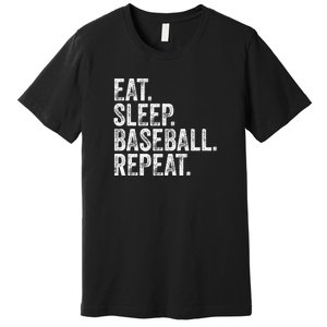 Eat Sleep Baseball Repeat Premium T-Shirt