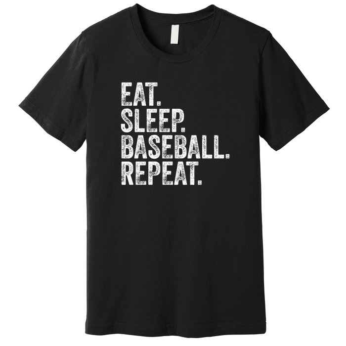 Eat Sleep Baseball Repeat Premium T-Shirt