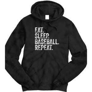 Eat Sleep Baseball Repeat Tie Dye Hoodie