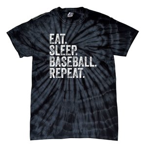 Eat Sleep Baseball Repeat Tie-Dye T-Shirt