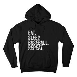 Eat Sleep Baseball Repeat Tall Hoodie