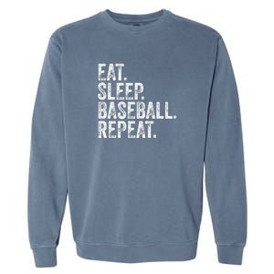 Eat Sleep Baseball Repeat Garment-Dyed Sweatshirt