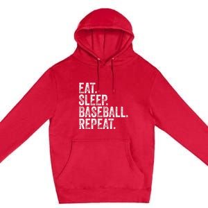 Eat Sleep Baseball Repeat Premium Pullover Hoodie