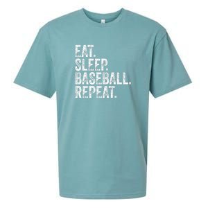 Eat Sleep Baseball Repeat Sueded Cloud Jersey T-Shirt