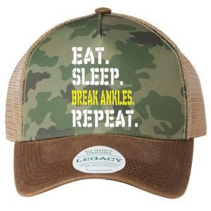 Eat Sleep Break Ankles Repeat Funny Basketball Gift Legacy Tie Dye Trucker Hat