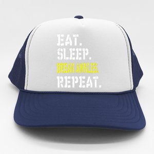 Eat Sleep Break Ankles Repeat Funny Basketball Gift Trucker Hat