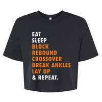 Eat Sleep Basketball Repeat Bella+Canvas Jersey Crop Tee