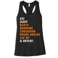 Eat Sleep Basketball Repeat Women's Racerback Tank