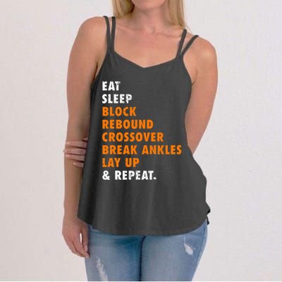 Eat Sleep Basketball Repeat Women's Strappy Tank