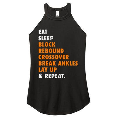 Eat Sleep Basketball Repeat Women's Perfect Tri Rocker Tank