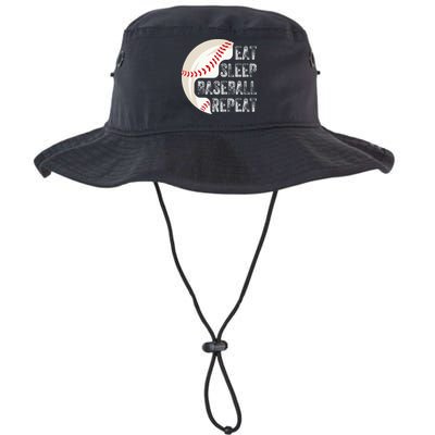 Eat Sleep Baseball Repeat Baseball Bucket Hat