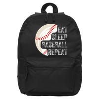 Eat Sleep Baseball Repeat Baseball 16 in Basic Backpack
