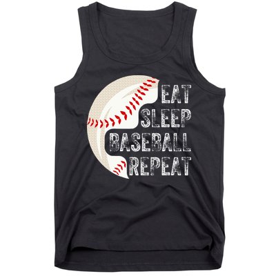 Eat Sleep Baseball Repeat Baseball Tank Top