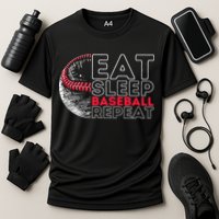 Eat Sleep Baseball Repeat Players Cooling Performance Crew T-Shirt