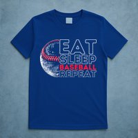 Eat Sleep Baseball Repeat Players T-Shirt