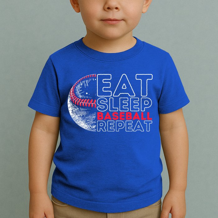 Eat Sleep Baseball Repeat Players Toddler T-Shirt