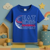 Eat Sleep Baseball Repeat Players Toddler T-Shirt