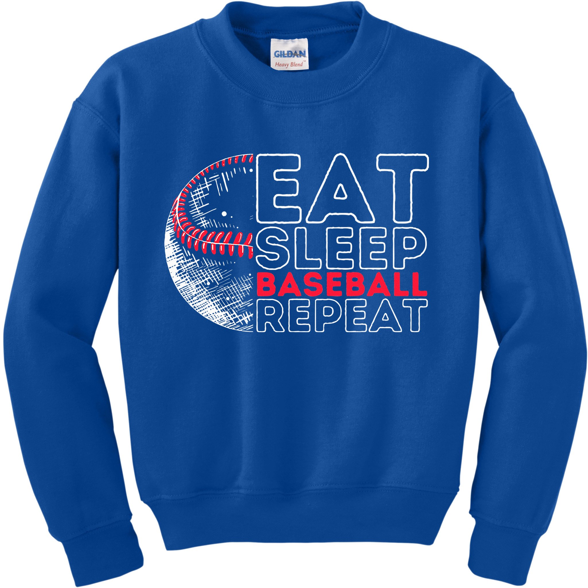 Eat Sleep Baseball Repeat Players Kids Sweatshirt