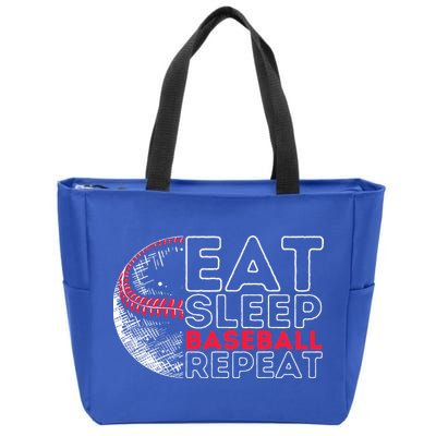 Eat Sleep Baseball Repeat Players Zip Tote Bag