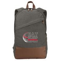 Eat Sleep Baseball Repeat Players Cotton Canvas Backpack