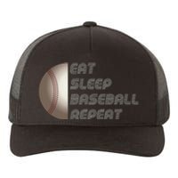 Eat Sleep Baseball Repeat Baseball Player Funny Baseball Yupoong Adult 5-Panel Trucker Hat